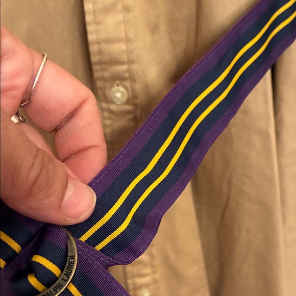 Polo Ralph Lauren Camel Long Sleeve Dress with Belt - Picture 6 of 11